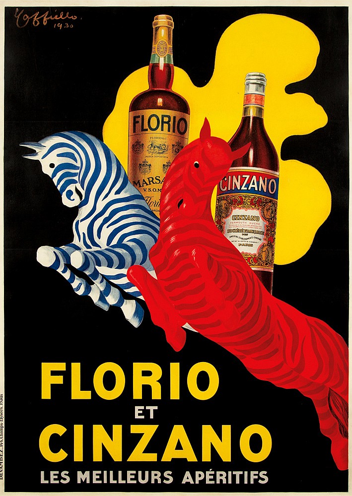 Florio, Et, Cinzano, Les Meilleurs Aperitifs, Devambez, 144,Ch.Elysees.Paris., Sous.moins Max Cremnitz