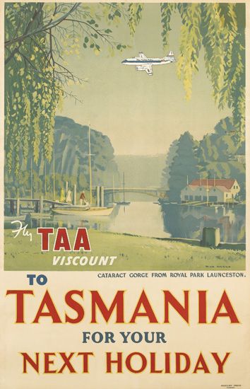 Fly Taa Viscount, Cataract Gorge From Royal Park Launceston. To Tasmania For Your Next Holiday,