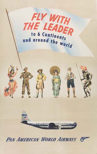 Fly With, The Leader, To 6 Continents, And Around The World, Pan American World Airways