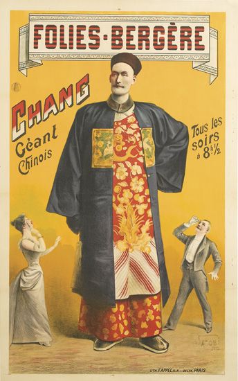 Folies-Bergere, Chang, Geant Chinois, Tous les Soirs 8h1/2