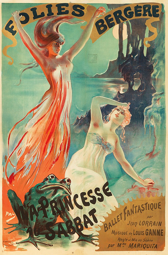 Folies, Bergere, Laprincesse, Au Sabbat, Ballet Fantastique, Par, Jean Lorrain, Musique De Louis Ganne, Regle Et Mis En Scene, Pae M Me Mariquita