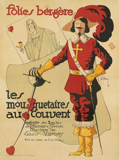 Folies Bergere Les Mousquetaires Au Couvent, Operette En 3actes De Pferier Sprevel Musique De Couis Varney, Mive en Scene De C.Du Droz