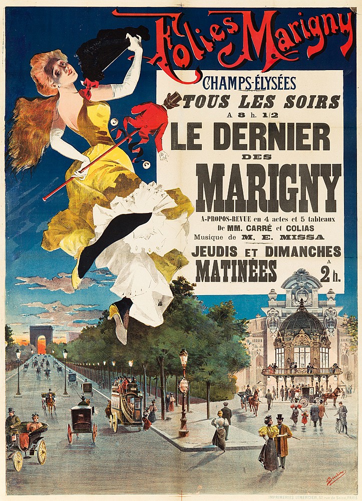 Folies, Marigmy, Champs Elysees, Tous Les Soirs, A 8 h. 1/2, Le Dernier, Des, Marigny, A Propos Revue En 4 Actes Et 5 Tableaux, De Mm.Carre Et Colias, Musique De M. E. Missa, Jeudis Et Dimanches, Matinees, 2H.