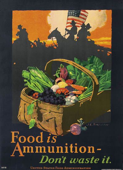 Food Is, Ammunition-, Don’t Waste It., United States Food Administration