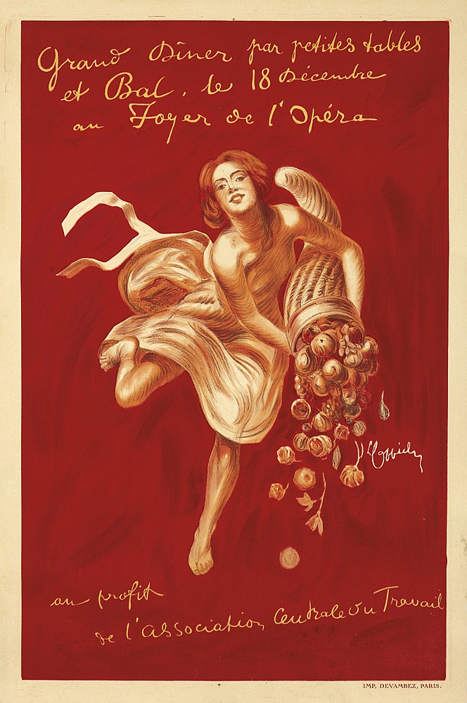 Grond Diner Nar Petites Dables, Et Bal, Le 18 Decembre, Am Foyer De L’Opera, Am Proprit, De L’Assoaation Ceatra Du Travail, Imp. Devambez, Paris.