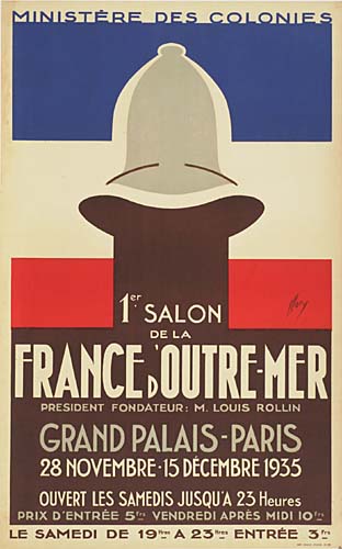 Minister Des Colonies, 1 Salon, De La, France Doutre Mer, President Fondateur: M Loise Rollin, Grand Palais -Paris, 28 Novembre-15 Decembre 1935, Ouvert Les Samedis Jusqu’a 23 Heures, Prix Dentree 5″ Vendredi Apres Midi 10, La Samedi De 19″. A 23″. Entree 3″