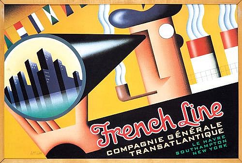 French Line, Compagnie Generale, Transatlantique, Le Havre, Squrha Mpton, Southa Mpton, Nw York