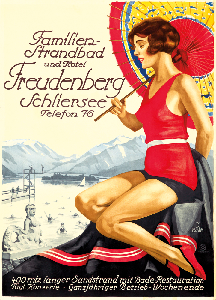 Familier, Strandbad, and Hotel, Freudenberg, Schliersee, Telefon 76, 400 Mtr. Langer Sandstrand Mit Bade Restauration Tagl.Konzerte Ganzjahriger Betrieb Wochenende