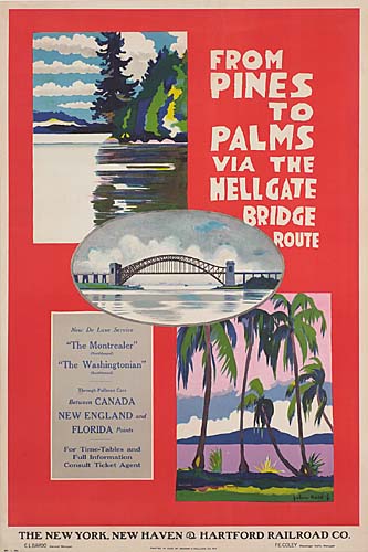 From pines to palms via the hellgate bridge route, The new york new haven hartford railroad co