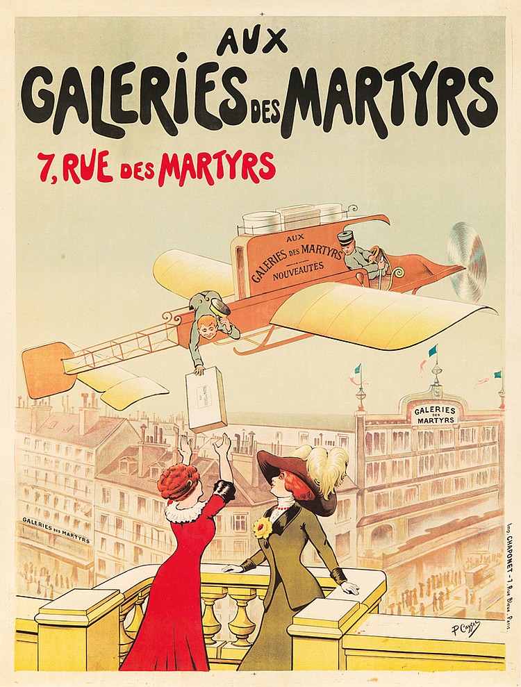 Aux, galeries des martyrs, 7, rue des martyrs, nouveautes, p cayzas, imp. Chaponet – 7. rue paris.