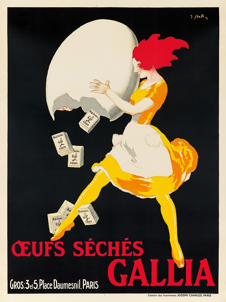 J. Stall, Oeufs Seches, Gallia, Gros: 3 Et 5 Place Daumesnil, Paris, Crelion Des Imprimeries Joseph Charles. Paris.
