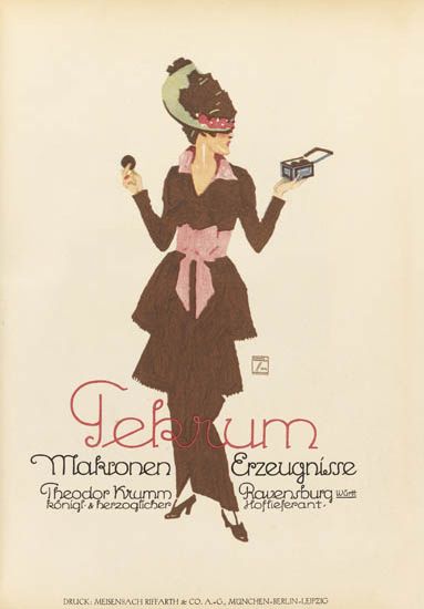 Gelrum. Makronen Erzeuginsse, Theodor Krumm, Konigt & Herzogicher Ravensburg Wgitt Hoffieferant.