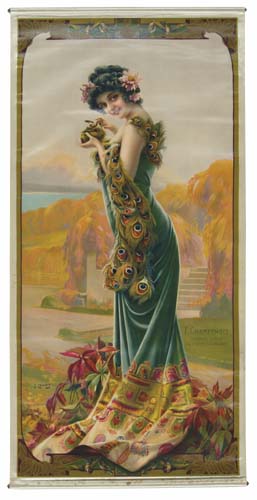 Georges Camps, Decorative Panel On Silk