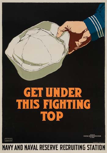 Get Under, This Fighting, Top, Navy And Naval Reserve Recruiting Station