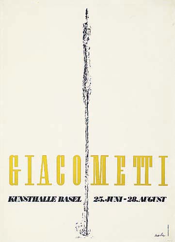 Giacometti, Kunsthalle Basel 25 Juni-28 August