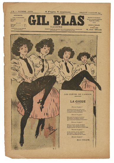 Gil Blas, Illustre, Les Poetes De Damour, LA Gigue