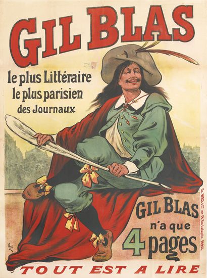 Gil Blas, Le Plus Litteraire, Le Plus Parisien Des Journaux, Gil Blas N’a Que 4 Pages, Tour Est A Lire