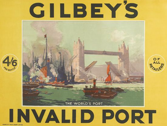 Gilbey’s The World’s Port Invalid Port 4/6 Per Bottle Of All Reatailers