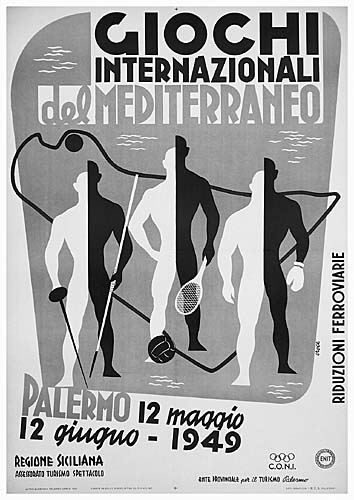 Giochi, Internazionali, Del Mediterraneo, Palermo 12 Maggio, 12 Giuguo-1949, Regional Siciliana, Riduzioni Ferroviarie