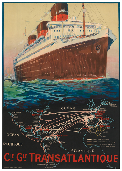 Ocean Pacifique, Atlantique, Cie Gle Transatlantique