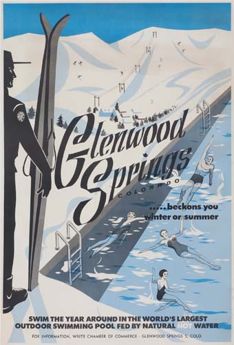 Glenwood springs, Colorrpo, Beckons you winter or summer, Swim the year around in the world’s largest outdoor swimming pool  fed natural hot water
