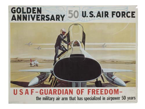 Golden anniversary u.s.air force, U S A F-guardian of freedom the military air arm that has specialized in airpower 50 years
