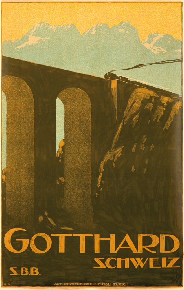 Gotthard, Schwelz, SBB., AT., Art. Institut Orell Fussli Zurich
