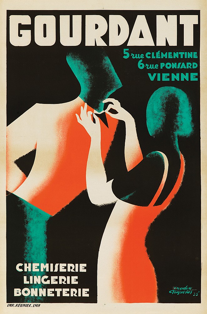 Gourdant, 5 rue Clementine, 6 Rue Ponsard, Vienne, Chemiserie, Lingerie, Bonneterie, IMP.Reunies.Lyon