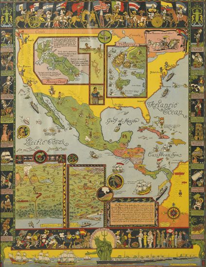 Grace Line Pacific Ocean, Gulf Of Mexico, Asiansie Ocean, Caribbean Sea