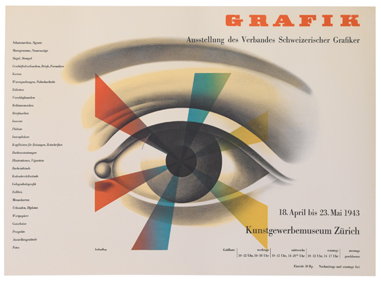 Grafik Kunstgewerbemuseum Zurich Ausslellung Des Verbandes Schweizerischer Grafiker 18 April Bis 23, Mai 1943