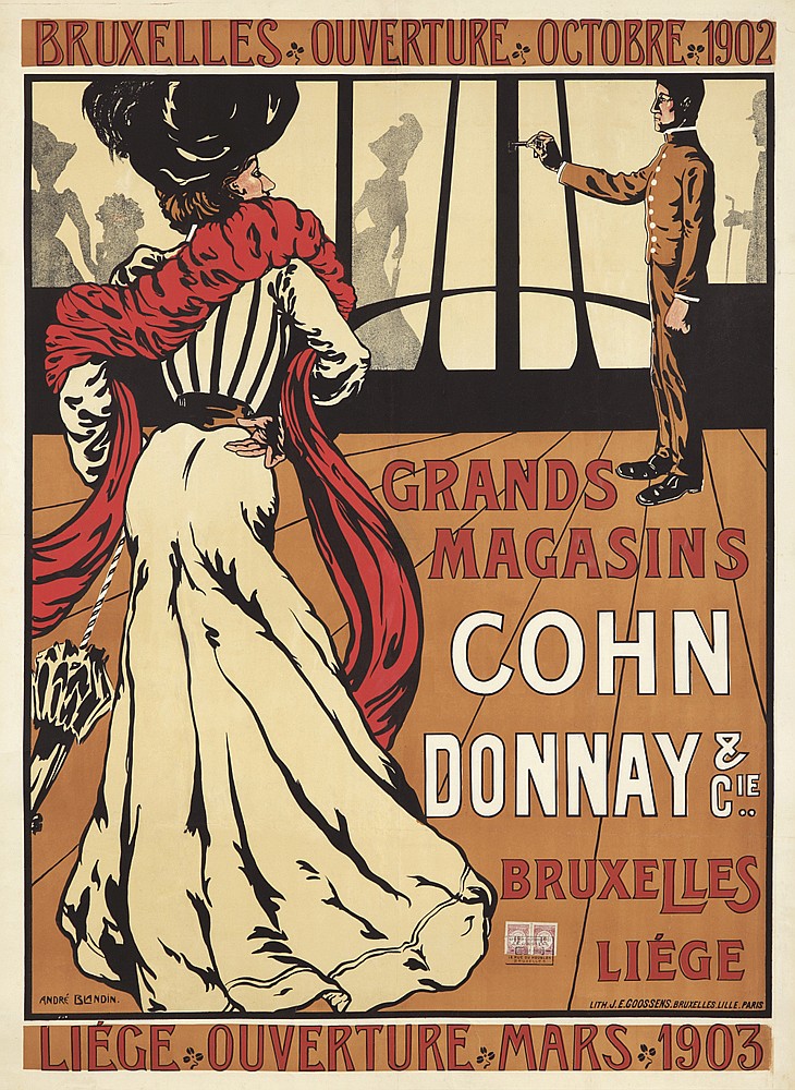 Bruxelles Ouverture Octobre 1902, Grands, Magasins, Cohn, Donnay & Cie., Bruxelles, Liege, Liege Ouverture Mars 1903