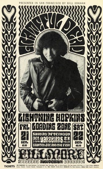 presented in san francisco by bill graham, Lightning Hopkins, Loading Zone