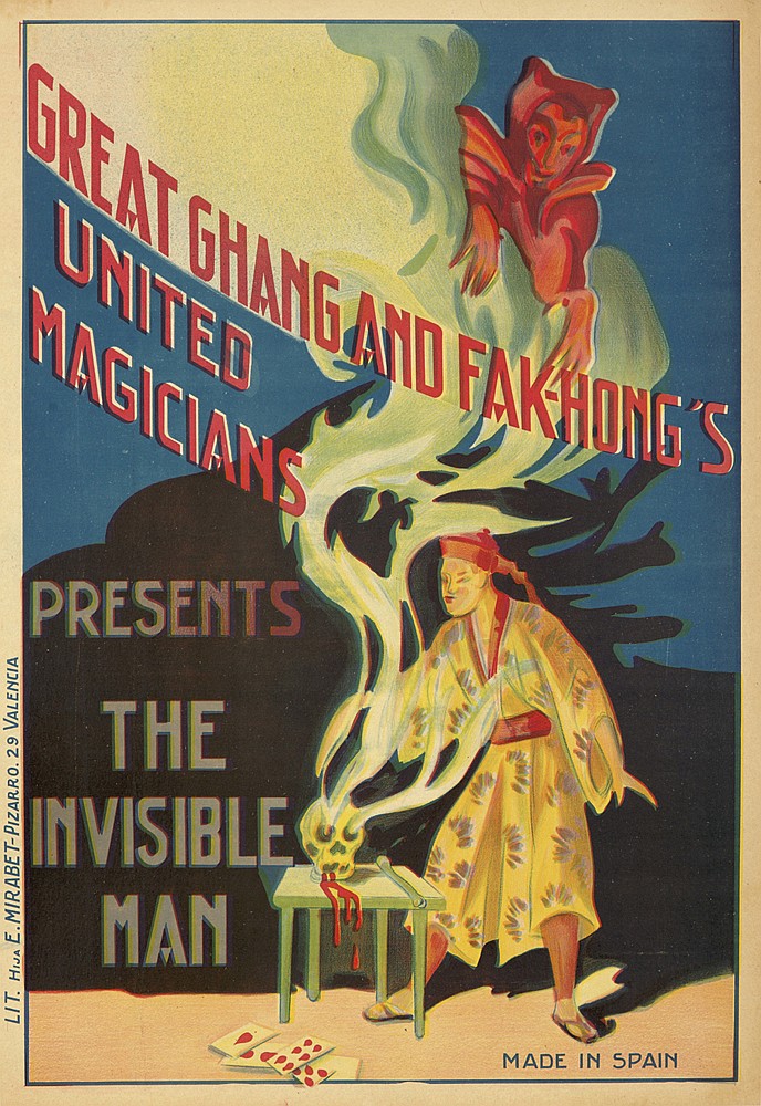 Great Ghang And Fak Hong’s, United, Magicians, Presents, The, Invisible, Man, Made In Spain
