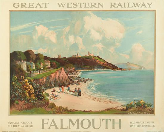 Great Western Railway Falmouth Equable Climate All The Year Round Illustrated Guide Freedom Town Clerk