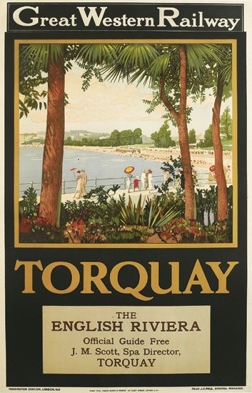 Great Western Railway, Torquay, The English Riviera Offcial Guide Free J.M. Scott, Spa Director, Torquay