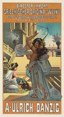 Director Import, Griechischer Original-Weine, Der Deutschen Weinbaugesellschaft, Achaia In Patras, A·Ulrich, Danzig