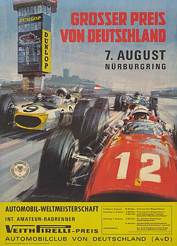 Grosser Preis Von Deutschland,  Nurburgring 3 August 69, Dunlop, Automobilclub, AVD, Van Deutschland, Weltmeisterschaft, Am Start: Rennwagen Formule 1 U. Formel 2 – Rennwagen Formel VAN, Grand Tourisme-Und Tourenwagen-Rahmenprogramm, Automobilclub Von Deutschland