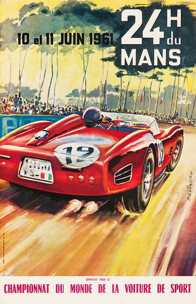 10 Et 11 Juin1961 24, H, Du, Mans, Comptani Pour Le, Championnat Du Monde De La Voiture De Sport