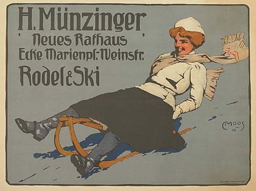 H. Munzinger, Neues Rathaus, Ecke Marienpl. Nleinsfr., Rodel&Ski, Moos