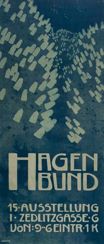 Hagen Bund, 15 Ausstellung, I. Zedlitzgasse. G, Uon 9-6- Geintr . 1K
