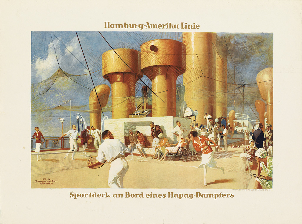 Hamburg-Amerika Linie, Sportdeck an Bord Eines Hapag-Dampfers,