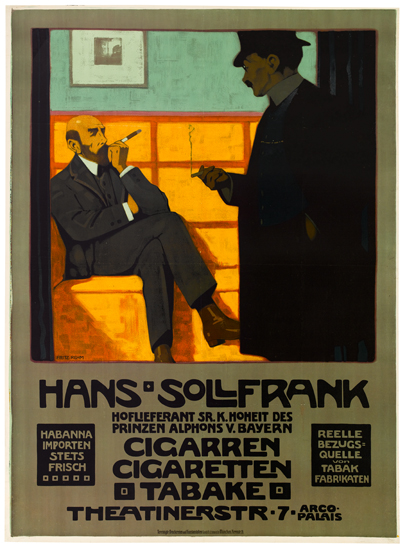 Hans Sollfrank Hoflieferant Sr.K.Honeit Des Prinzen Alphons V. Bayern Cigarren Cigaretten TabakeTheatinerstr.7.Arco.Palais Habanna Impoten Stets Frisch Reelle Bezugs Quelle Tabak Fabrikaten