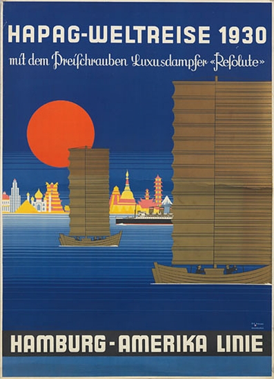 Hapag-Weltreise, Mit Dem Preifchraubem Luxusdampfer Refolute, Hamburg-Amerika Linie