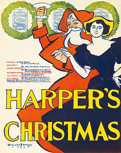 Briscls Anew York, Comcoy, Short stories, Harpers, Christmas, Edward penfield
