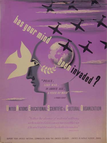 Has Your Mind, Been Invaded?, “Peace. Like Wak. Ls Arove All., A State Df Nind”, United Natlons Eoucational, Sclentific b Cultural Organization