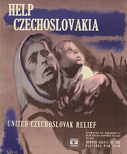 Help Czechoslavakia, United Czechoslovak Relief, Approved By Presidents, War Relief Control Board, No. 565, Member Agency Of The, National War Fund, Pelc