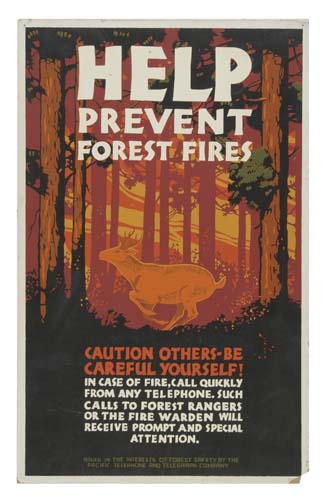 Help, Prevent, Forest Fires, Caution Others Be, Careful Yourself, In Case Of Fire Call Quikkly, From Any Telephone, Such, Calls To Forest Rangers, Or The Fire Warden Will Receive Frompt And special Attention.