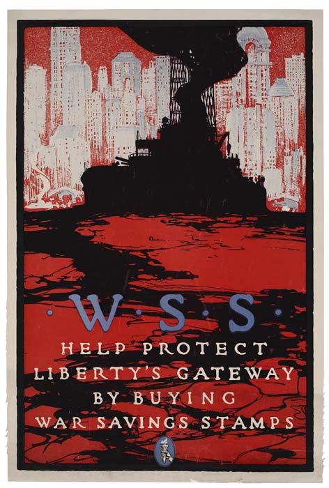 W.S.S. Help Protect Liberty’s Gateway, By Buying, War Savings Stamps