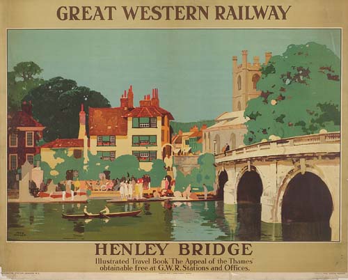 Great Western Railway, Henley Bridge, Lllustrated Travel Book The Appeal Of The Thames, Obfainable Free At G.W.R. Stations And Offices