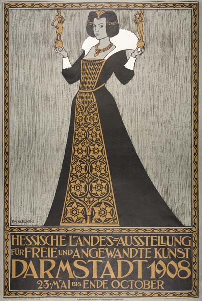 Hessische Lanes Ausstellung, Fur Freie Und angewandte Kunst, Darmastadt 1908 23 Mai Bis Ende October